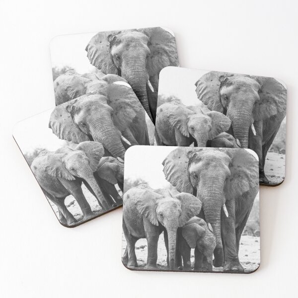 Item preview, Elephant Family in Black And White designed and sold by NomYen ..
