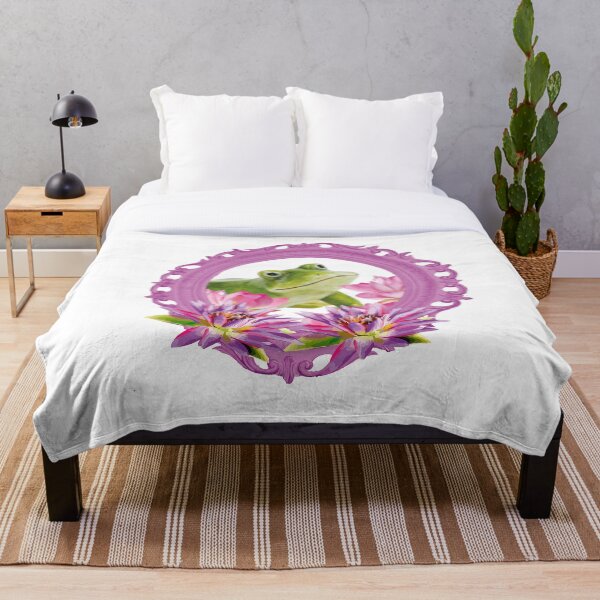 Artikelvorschau, Frog with Pink Lotos Flowers Frame entworfen und verkauft von Move-Art.