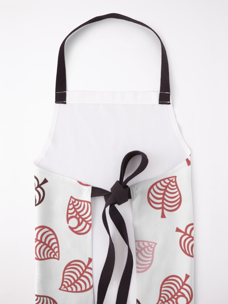 Alternate view of Nook Leaf Aloha Logo - Red and Pink on White Apron
