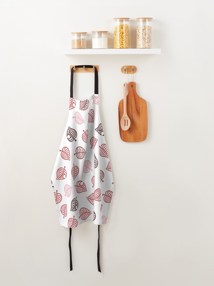 Alternate view of Nook Leaf Aloha Logo - Red and Pink on White Apron