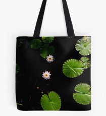 Water Lillies on Dark Water Tote Bag