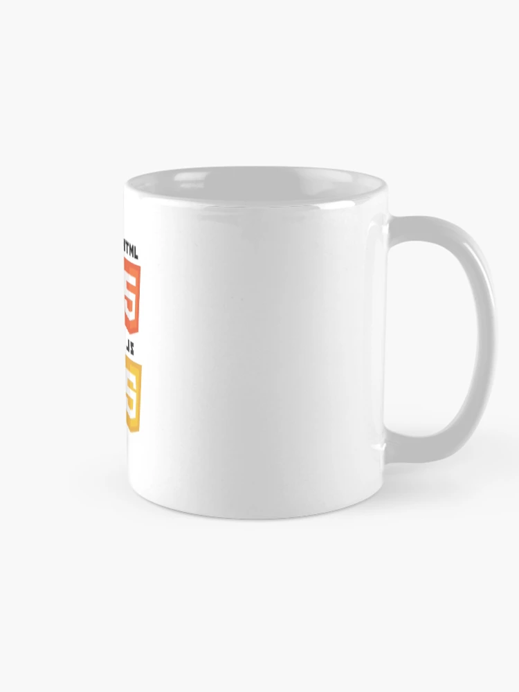Thumbnail 3 von 6, Kaffeebecher, Webprogrammierung eckiges HTML5 CSS3 Javascript Logo designt und verkauft von developerfriday.