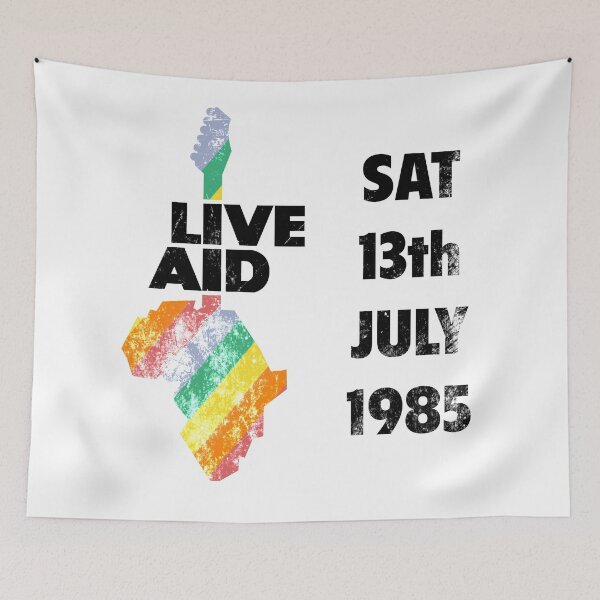 Item preview, Live Aid 1985 24x36 test black and colors designed and sold by Andrea Gatti Art.
