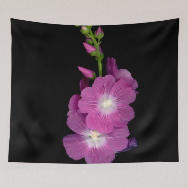 Item preview, Florium pink flowers on black background designed and sold by MazGhani.