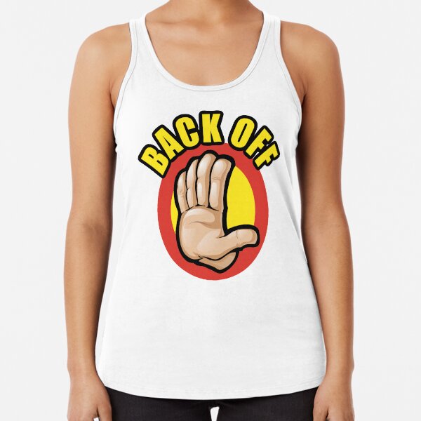 Social Distancing Back Off Racerback Tank Top