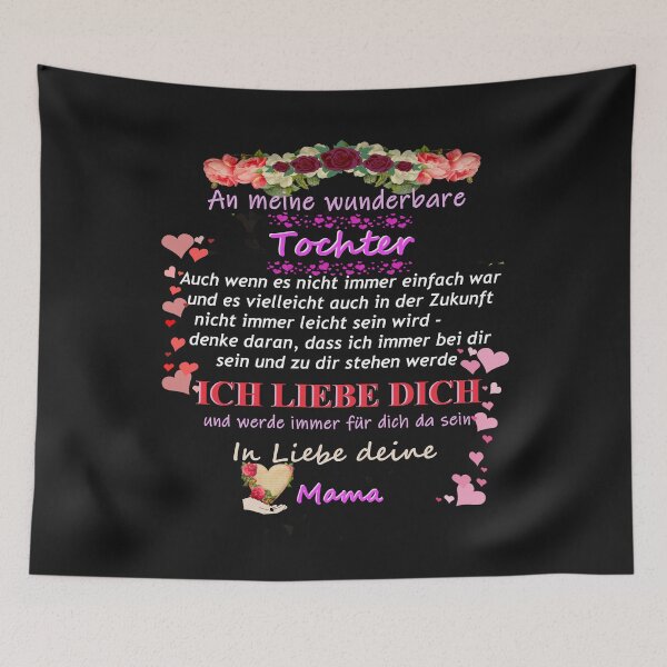 Artikelvorschau, Wunderbare Tochter Mama Liebe Spruch entworfen und verkauft von Myriala.