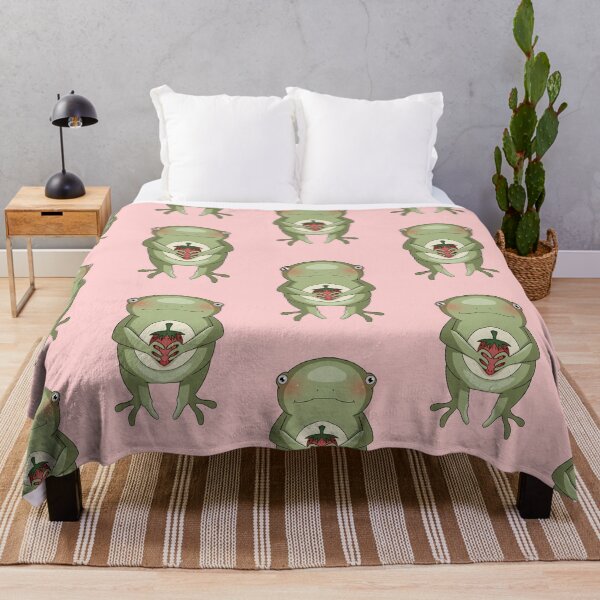 Item preview, Cute frog holding strawberry designed and sold by Zarzy010.