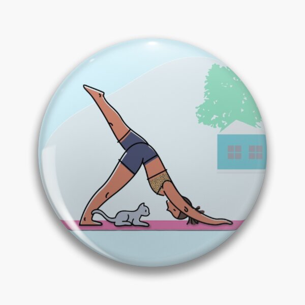 Item preview, YOGA WITH CAT Downward Facing designed and sold by Trio's Stuff.