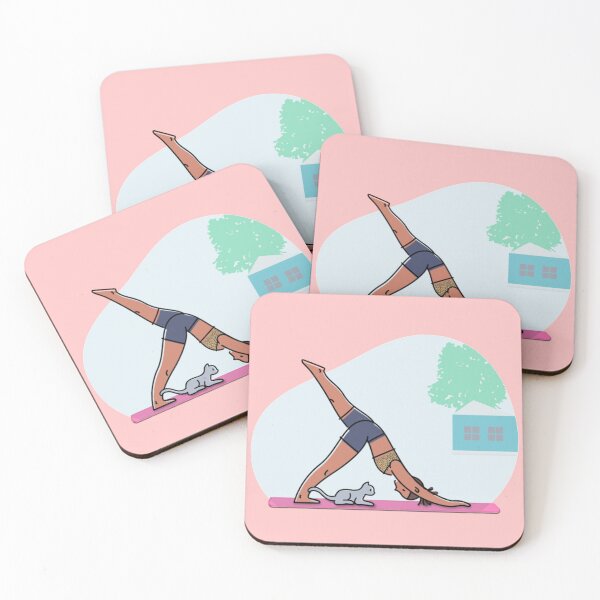 Item preview, YOGA WITH CAT Downward Facing designed and sold by Trio's Stuff.