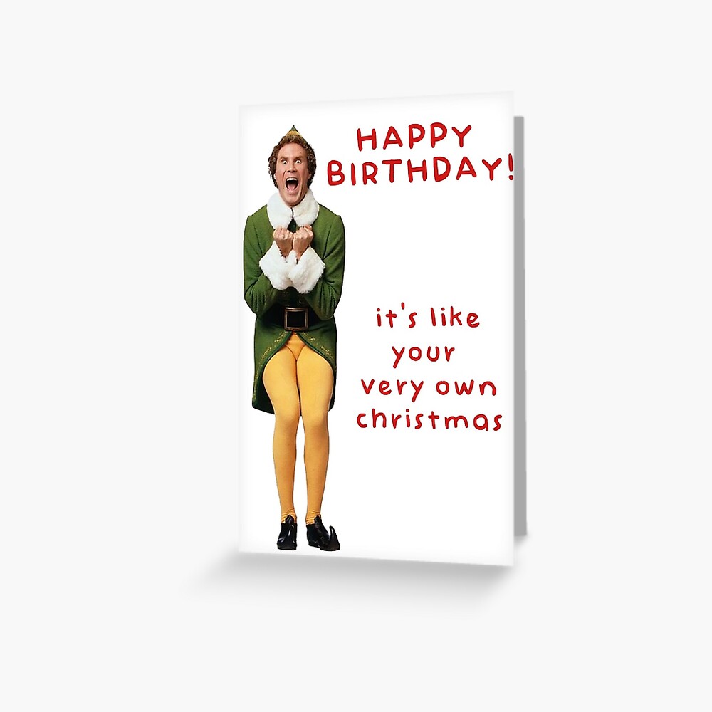 "Happy birthday elf" Greeting Card for Sale by Redbubble