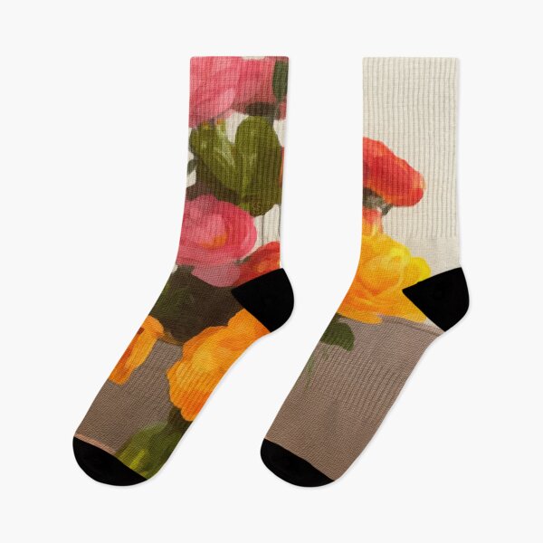 Aperçu de l'œuvre Vase en verre vert et fleurs brillantes créée et vendue par PaisleyMcNoodle.