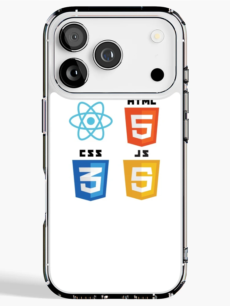 Thumbnail 1 of 5, iPhone Case, web programming react html5 css3 javascript logo designed and sold by developerfriday.