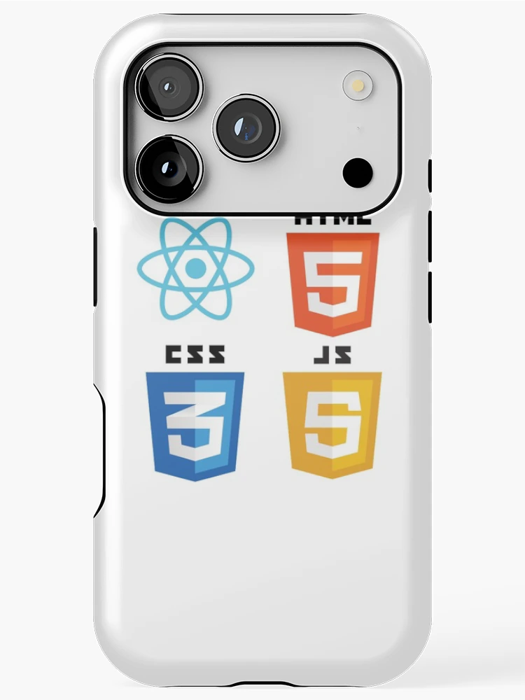 Thumbnail 1 of 4, iPhone Case, web programming react html5 css3 javascript logo designed and sold by developerfriday.