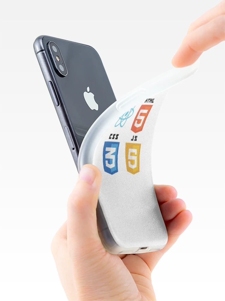 Thumbnail 4 of 5, iPhone Case, web programming react html5 css3 javascript logo designed and sold by developerfriday.