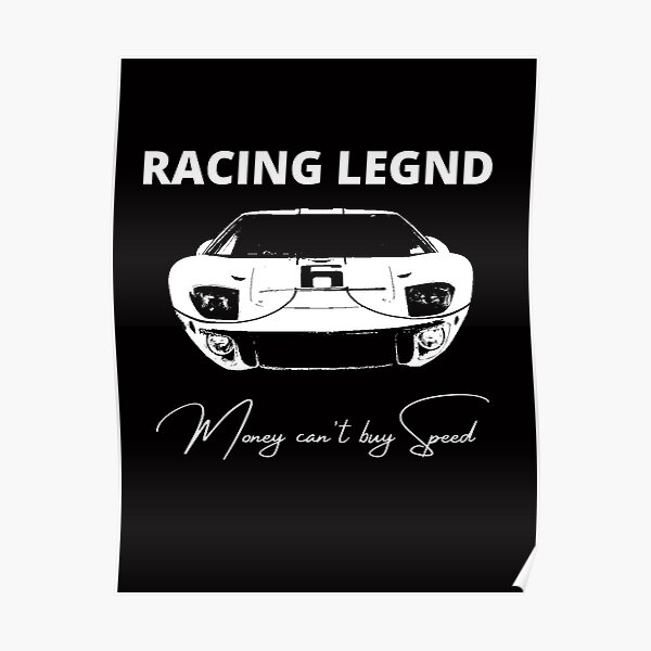 MONEY CAN't BUY SPEED RACING TEE- SIM RACING Poster