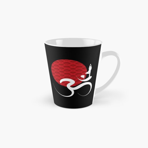 Item preview, Scallop Pattern Red Sun Yoga and White Ohm Calligraphy designed and sold by fatfatin.