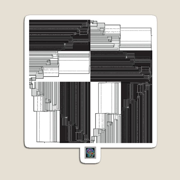 Item preview, "Merge Sort Algorithm in Black and White"© designed and sold by Lisa Clark - Thinker Collection STEM Art and MORE.