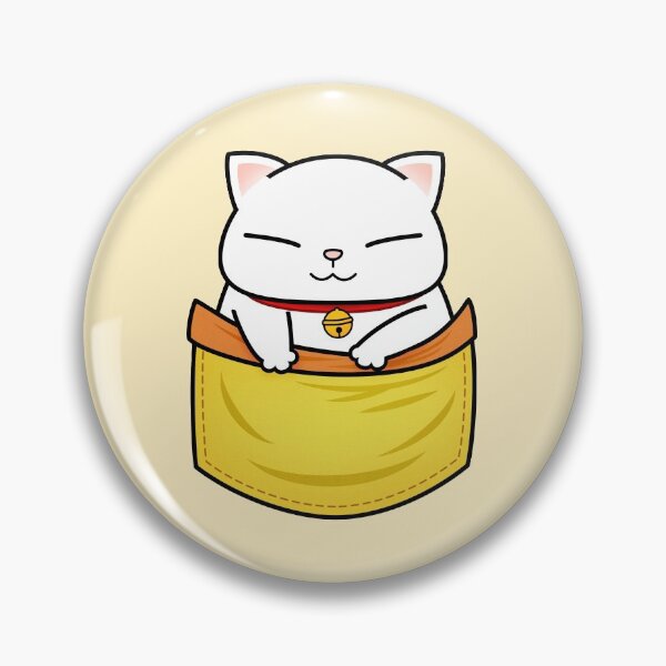 Item preview, White Chubby Cat Pocket Kitty designed and sold by Takeda-art.