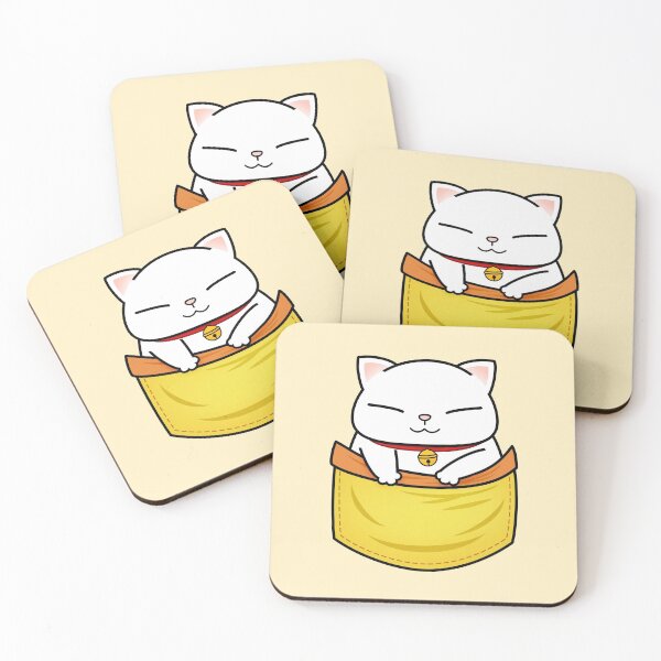 Item preview, White Chubby Cat Pocket Kitty designed and sold by Takeda-art.