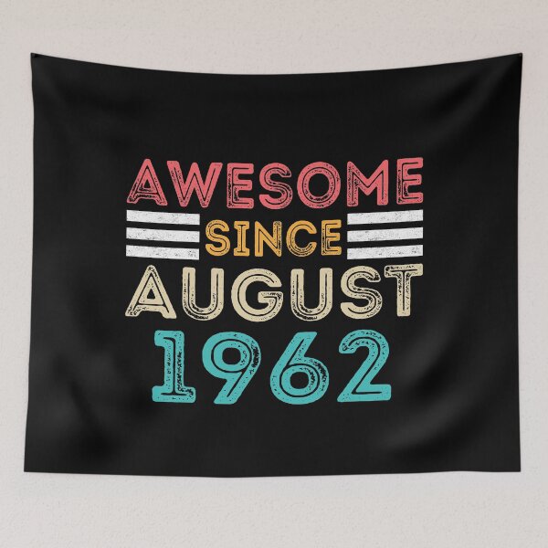 Item preview, Awesome Since August 1962 - Vintage 58th Birthday Gift designed and sold by meedTee.