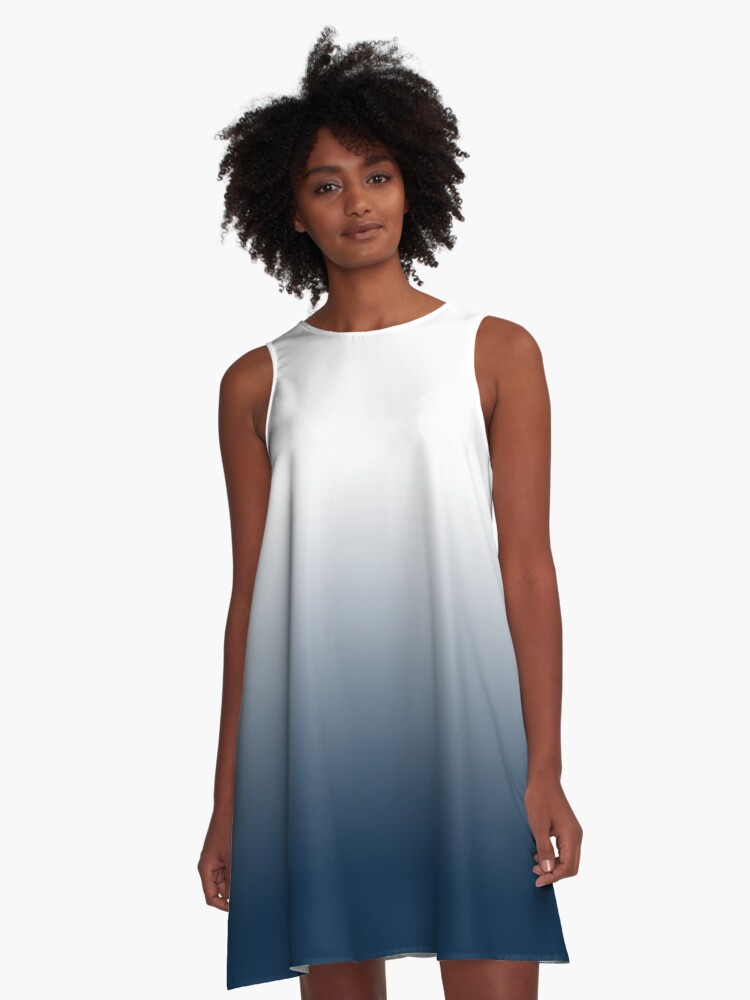 Navy Blue Ombre Gradient A Line Dress for Sale by fuzzygiftco Redbubble