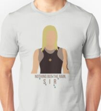 Battlestar Galactica - Starbuck "Nothing But The Rain, Sir" Tee (With raindrops) Unisex T-Shirt