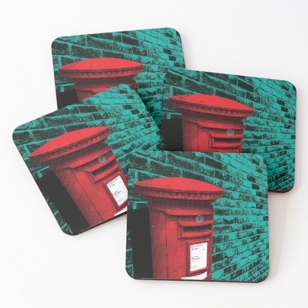 Item preview, Pillarbox Postbox pop art designed and sold by JillBusbyArt.
