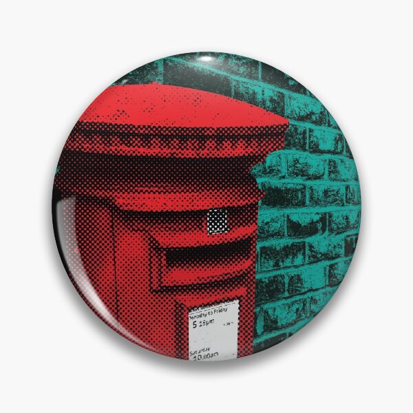 Item preview, Pillarbox Postbox pop art designed and sold by JillBusbyArt.