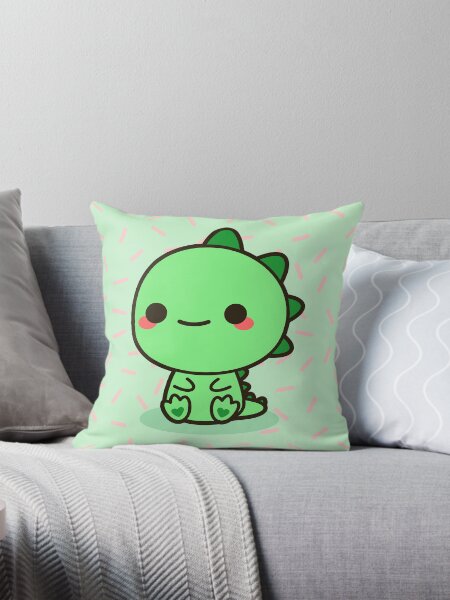 Vista previa del artículo con la obra «Dinosaurio Kawaii», diseñado y vendido por peppermintpopuk.
