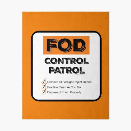 Item preview, FOD Control Patrol designed and sold by SavvyCleaner.