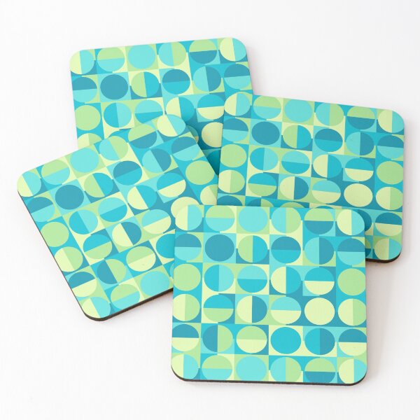 Item preview, Mid Century Mermaid Retro Squares & Circles designed and sold by weirdAffect.