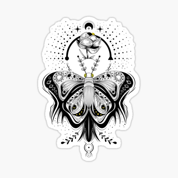 Black butterfly Sticker