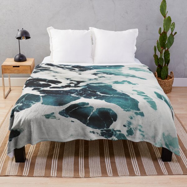 Item preview, Blue and foamy white Ocean Waves Abstract- [bestseller on redbubble]- bestselling masks designed and sold by August-E.