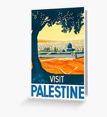 Visit Palestine Vintage Travel Poster Greeting Card