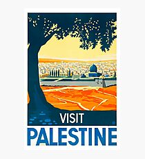 Visit Palestine Vintage Travel Poster Photographic Print