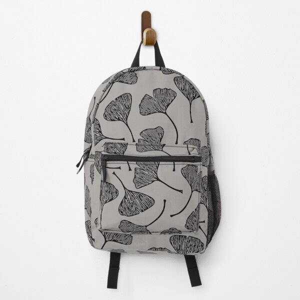 Item preview, Ginkgo Vector Black on Warm Grey designed and sold by Beth Thompson.