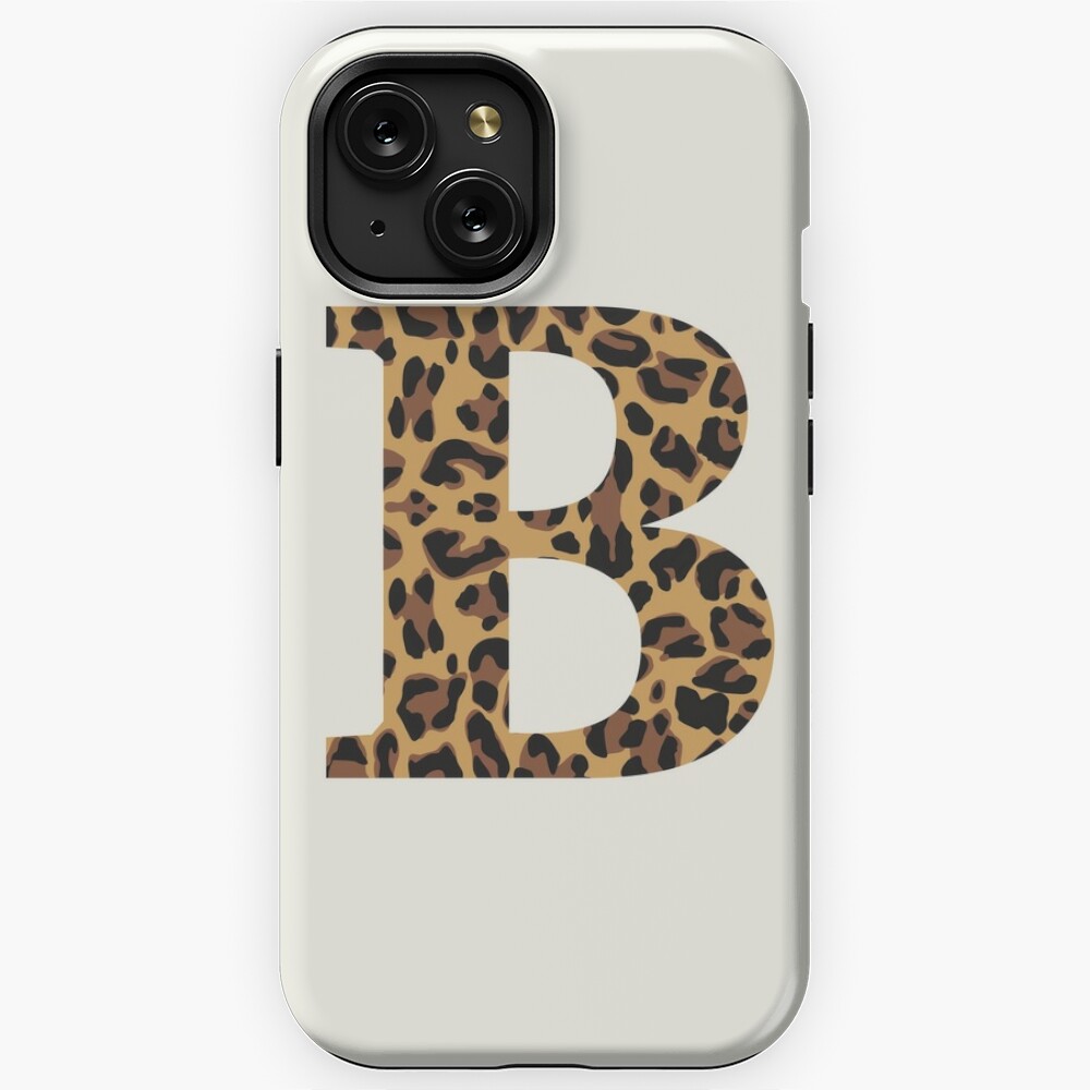 iPhone 14 Letter A Giraffe Animal Print Monogram Initial Case