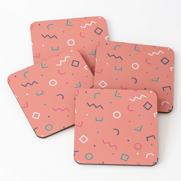 Item preview, Funky Geometric Design Coral designed and sold by WordsmithNerd.