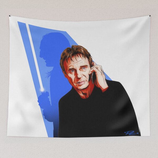 Item preview, Liam Neeson - An illustration by Paul Cemmick designed and sold by TIGERDAVER.