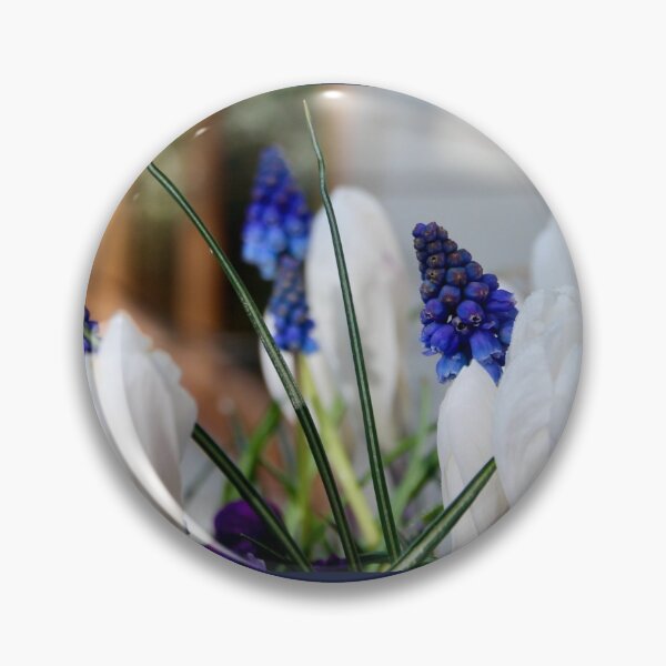 Item preview, White crocus & grape hyacinths, Macedon designed and sold by Susan Henry.