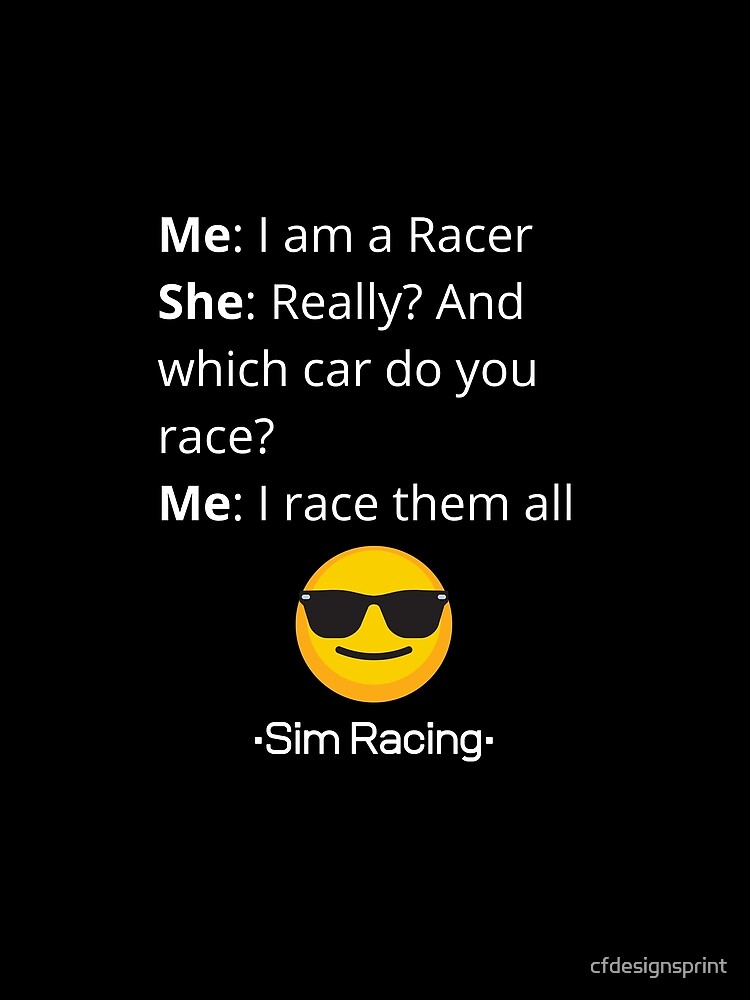 Thumbnail 3 of 3, Scarf, FUN SIM RACING TEE - I RACE THEM ALL designed and sold by cfdesignsprint.
