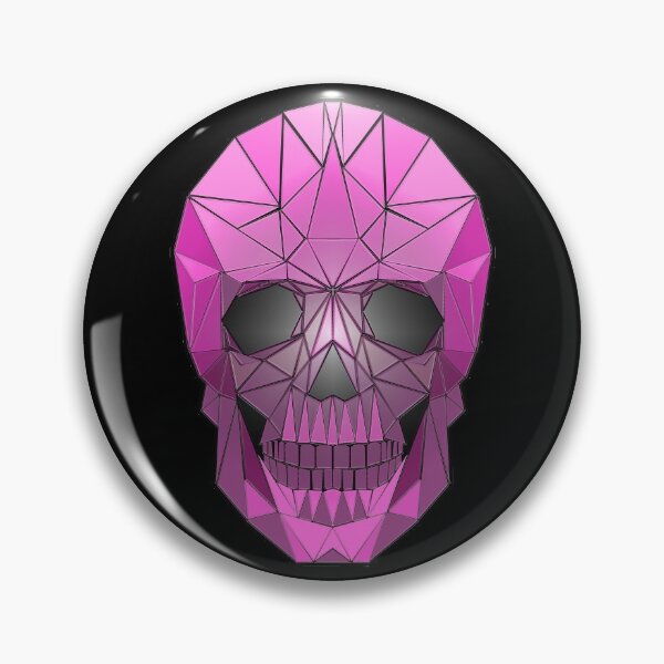 Item preview, Shiny effect pink geometric skull designed and sold by EvilLeftHand.