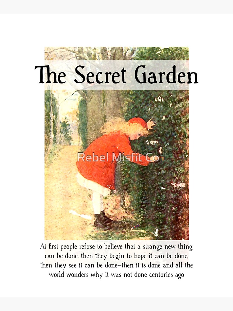 "Der geheime Garten, Frances Hodgson Grafik Zitat" Stofftasche