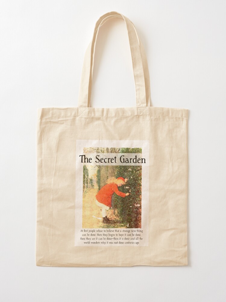 "Der geheime Garten, Frances Hodgson Grafik Zitat" Stofftasche