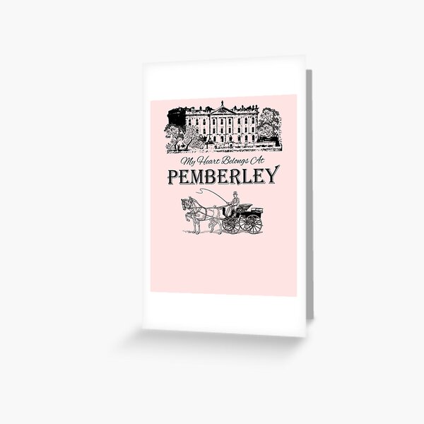 Jane Austen Pemberley Book Club Mr. Darcy Fans Literary Quotes Gifts Greeting Card