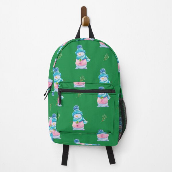 Item preview, Colorful Christmas Snowman on a Green Background Pattern designed and sold by Coastal-Designs.