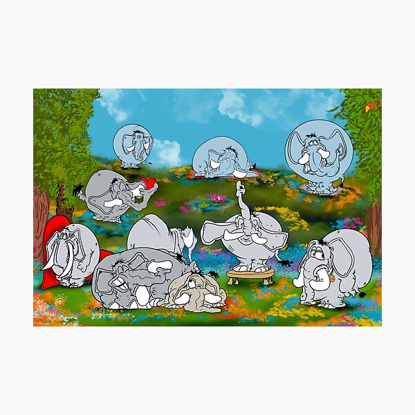 Party of the elephants Photographic Print