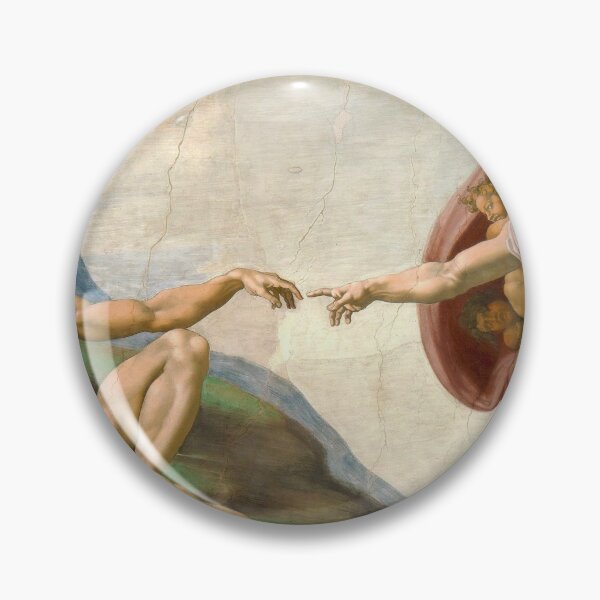 Item preview, The Creation of Adam Painting by Michelangelo designed and sold by quackynaut.