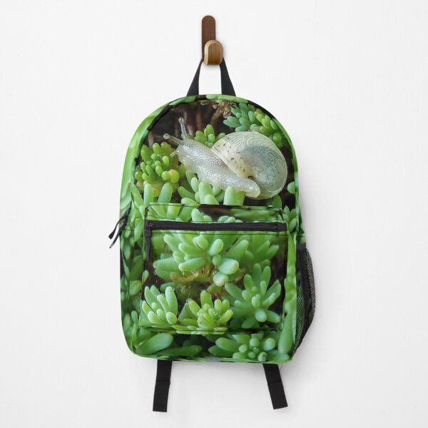 Item preview, Small White Snail on Green Sédum - Funny Science Biology Gift designed and sold by r-silver.