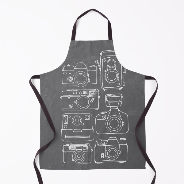 Item preview, Vintage Camera Line Art Drawings on Blackboard designed and sold by HotHibiscus.